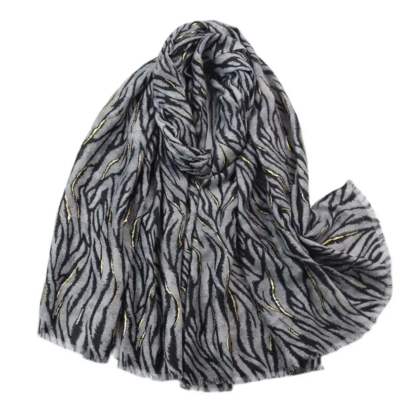 

2024 Winter Thick Viscose Scarves Women Sexy Leopard Zebra Fringe Shawls And Wraps Pashmina Stole Bufandas Muslim Sjaal 180*90Cm