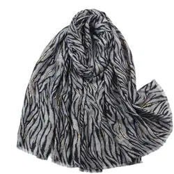 2024 Winter Thick Viscose Scarves Women Sexy Leopard Zebra Fringe Shawls And Wraps Pashmina Stole Bufandas Muslim Sjaal 180*90Cm