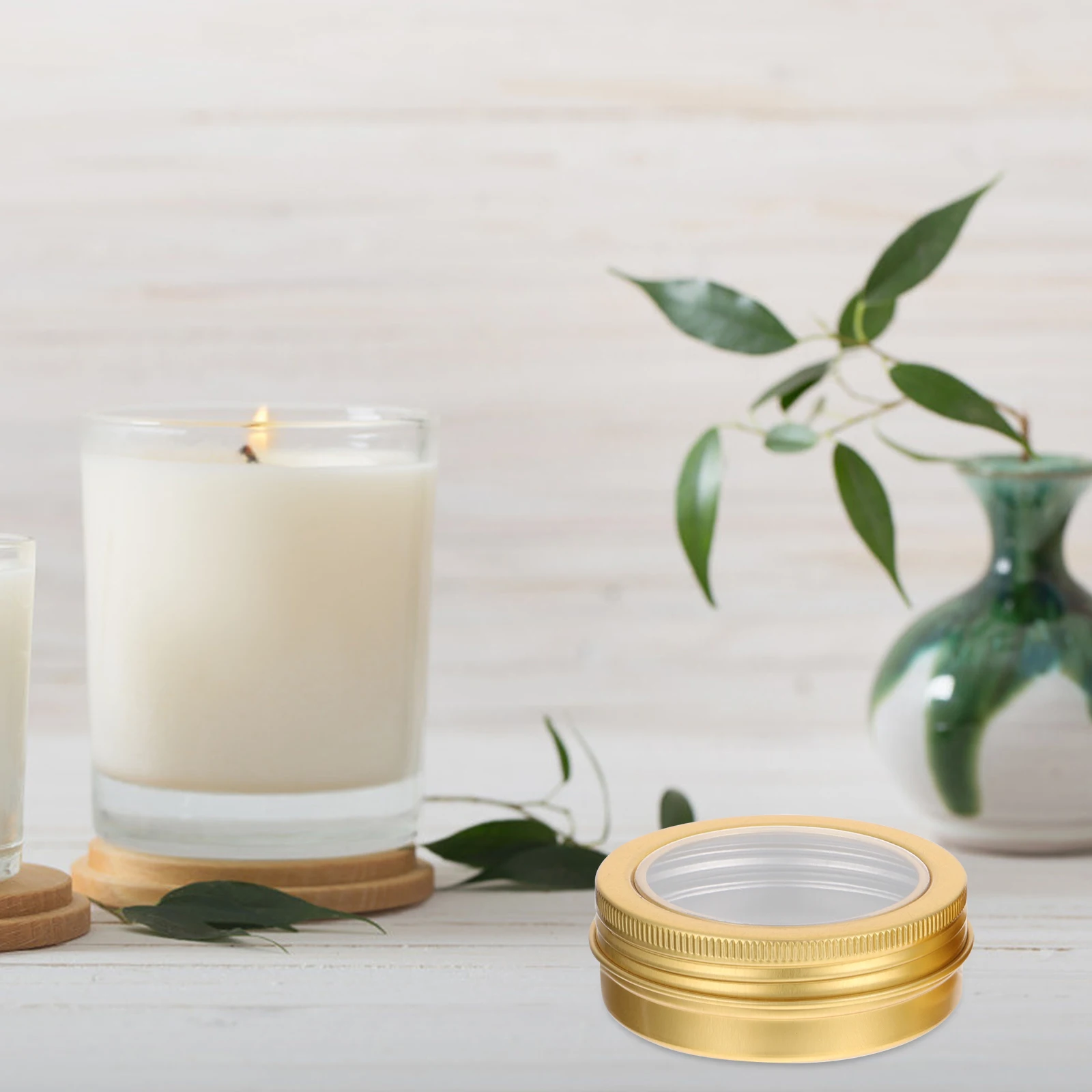 

5Pcs Aluminum Jars Round Storage Containers for Making DIY Xmas Gifts Small Items Tea Candy Organization