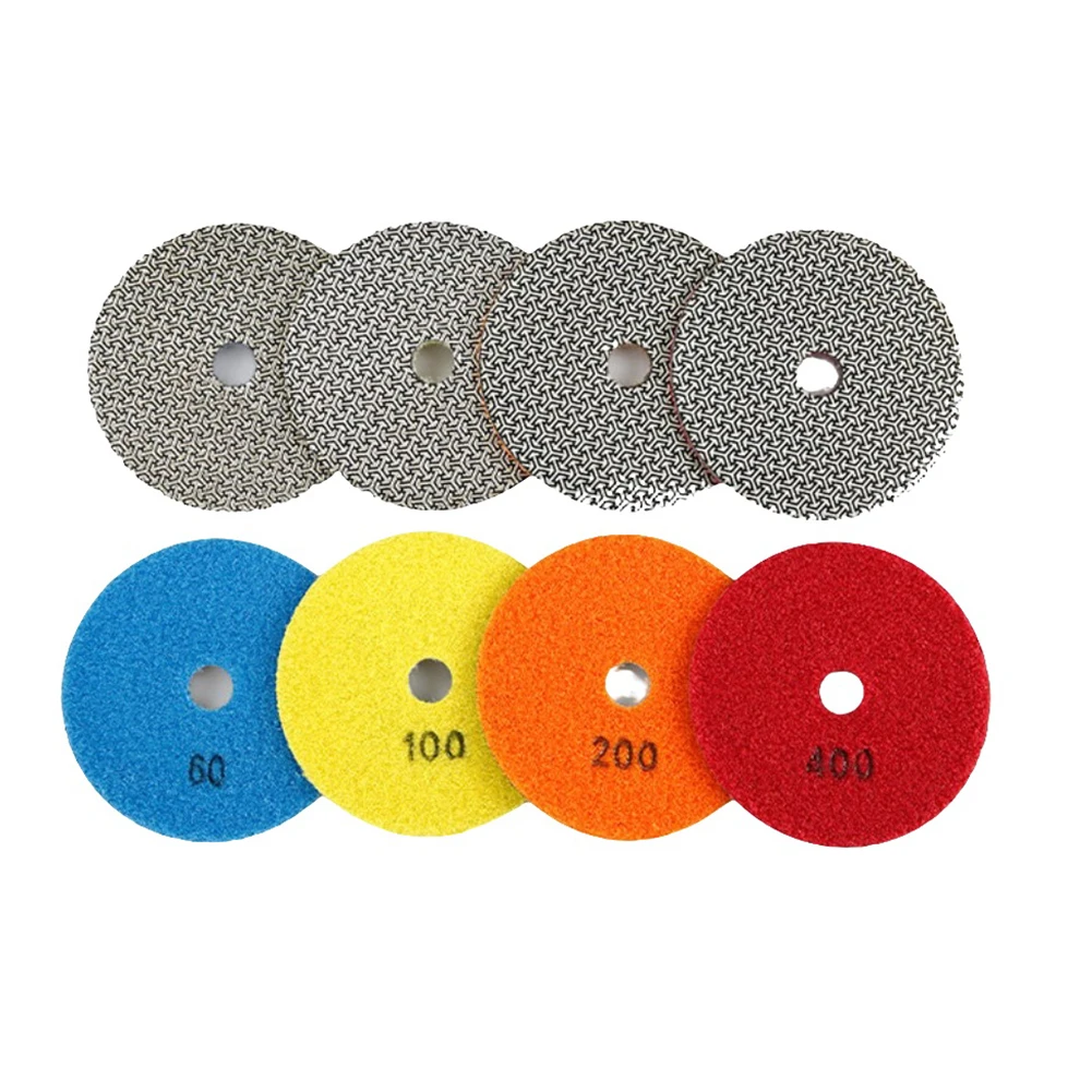 4Inch Electroplated Diamond Dry Polishing Pad For Granite Marble Sanding Disc Dremel Tool Accessories Flexible Grinding Discs