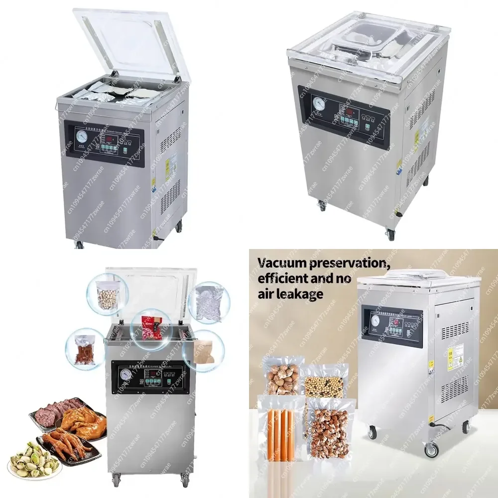 DZ-500 Vacuum Sealer Support Transparent Foil Printed Textured Bags Commercial Food Packaging