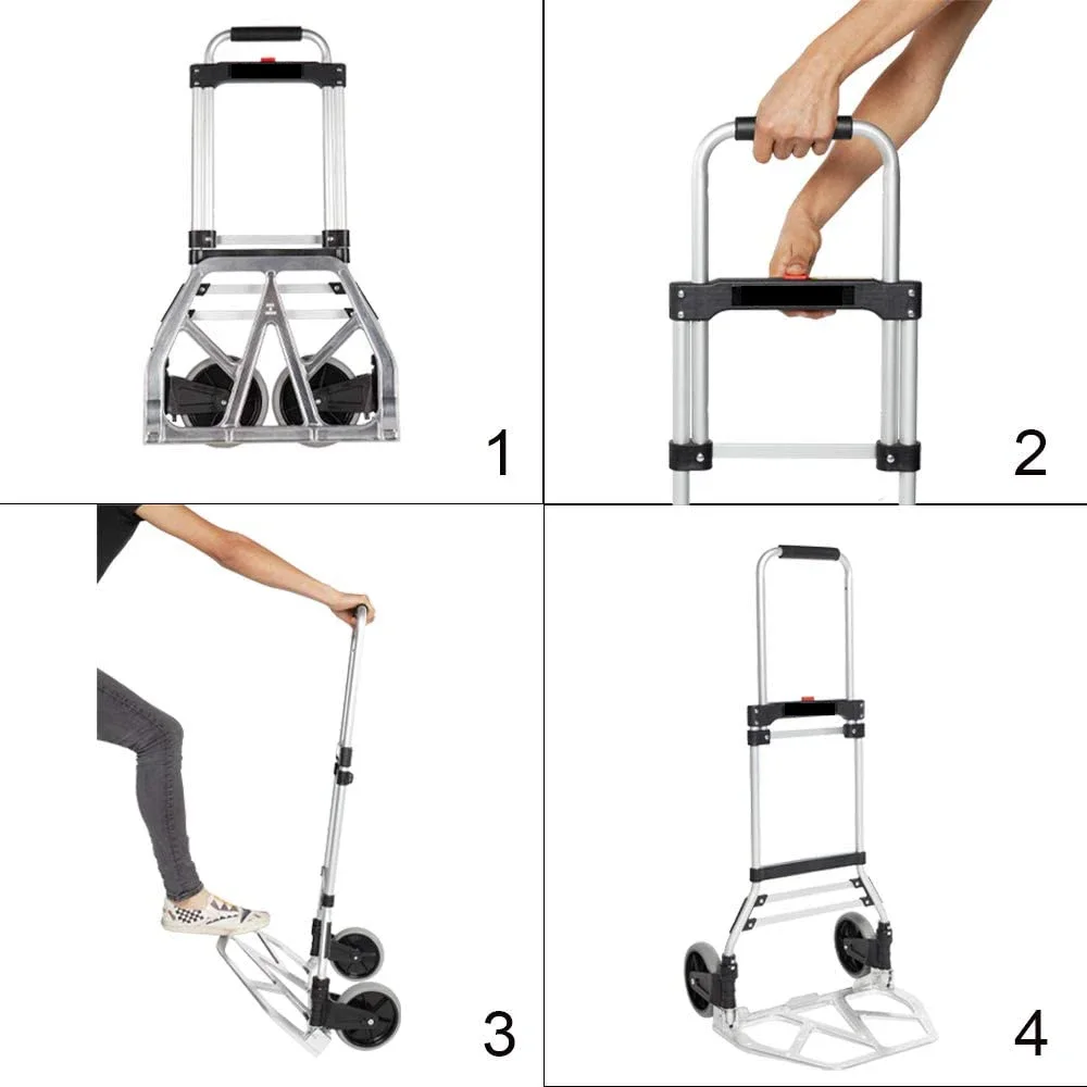 

l Heavy Duty Portable 70 Kg 2 in 1 Foldable Aluminium Trolley Cart China Folding Hand Truck Dolly