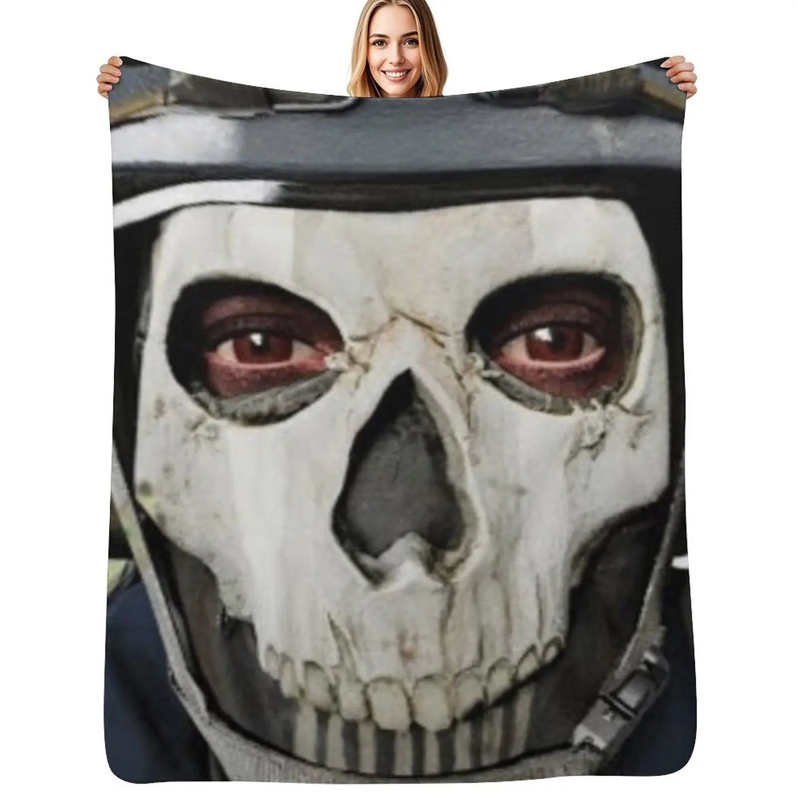 

Silly Ghost COD Throw Blanket Decoratives cosplay anime Picnic Soft Big Blankets