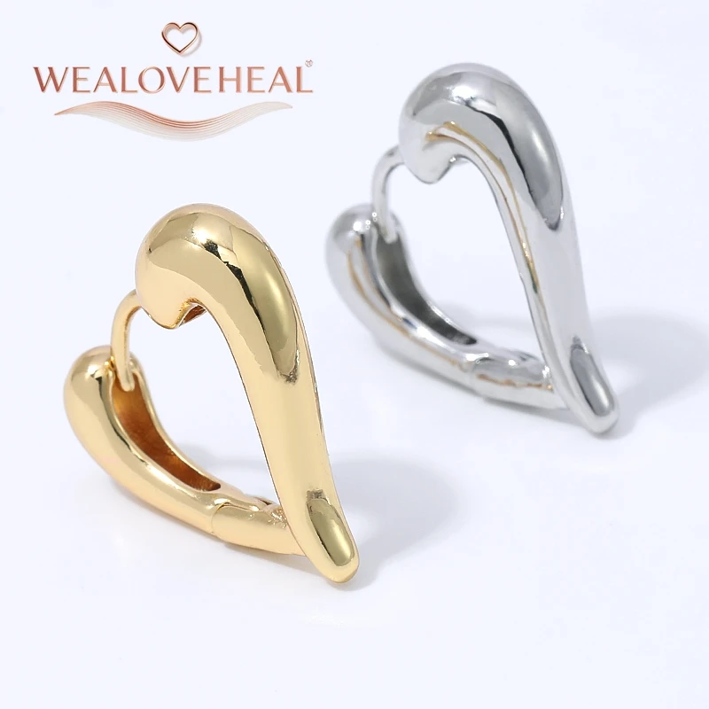 18K vergoldete Messing-Herz-Huggie-Ohrringe für Damen, minimalistischer Luxus, Liebes-Creolen, modischer Alltagsschmuck, Valentinstag- und Geburtstagsgeschenk – Detail 16