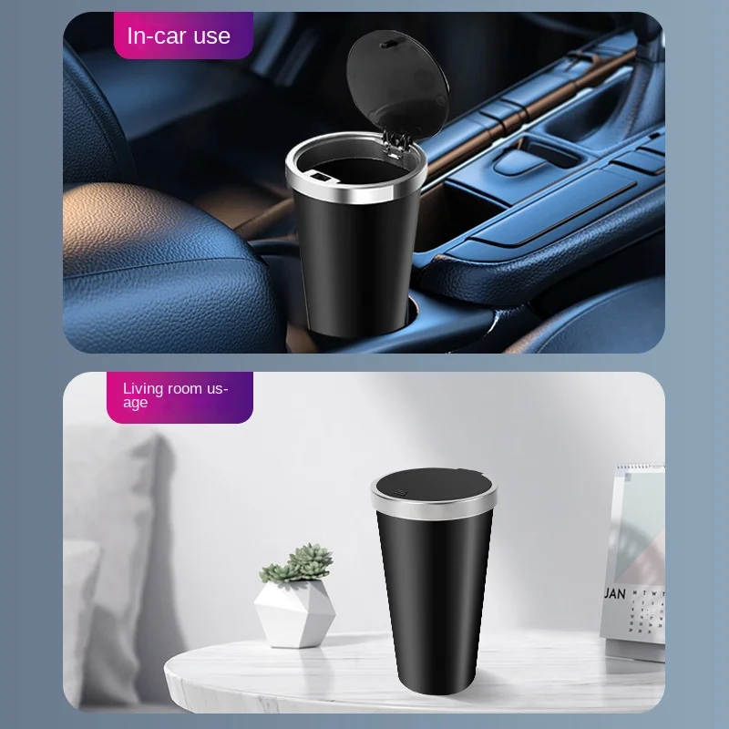 Car Trash Bin ABS Car Interior Rubbish Box Garbage Container Car Cup Holder Trash Can Auto Ashtray Dust Organizer Storage Barrel