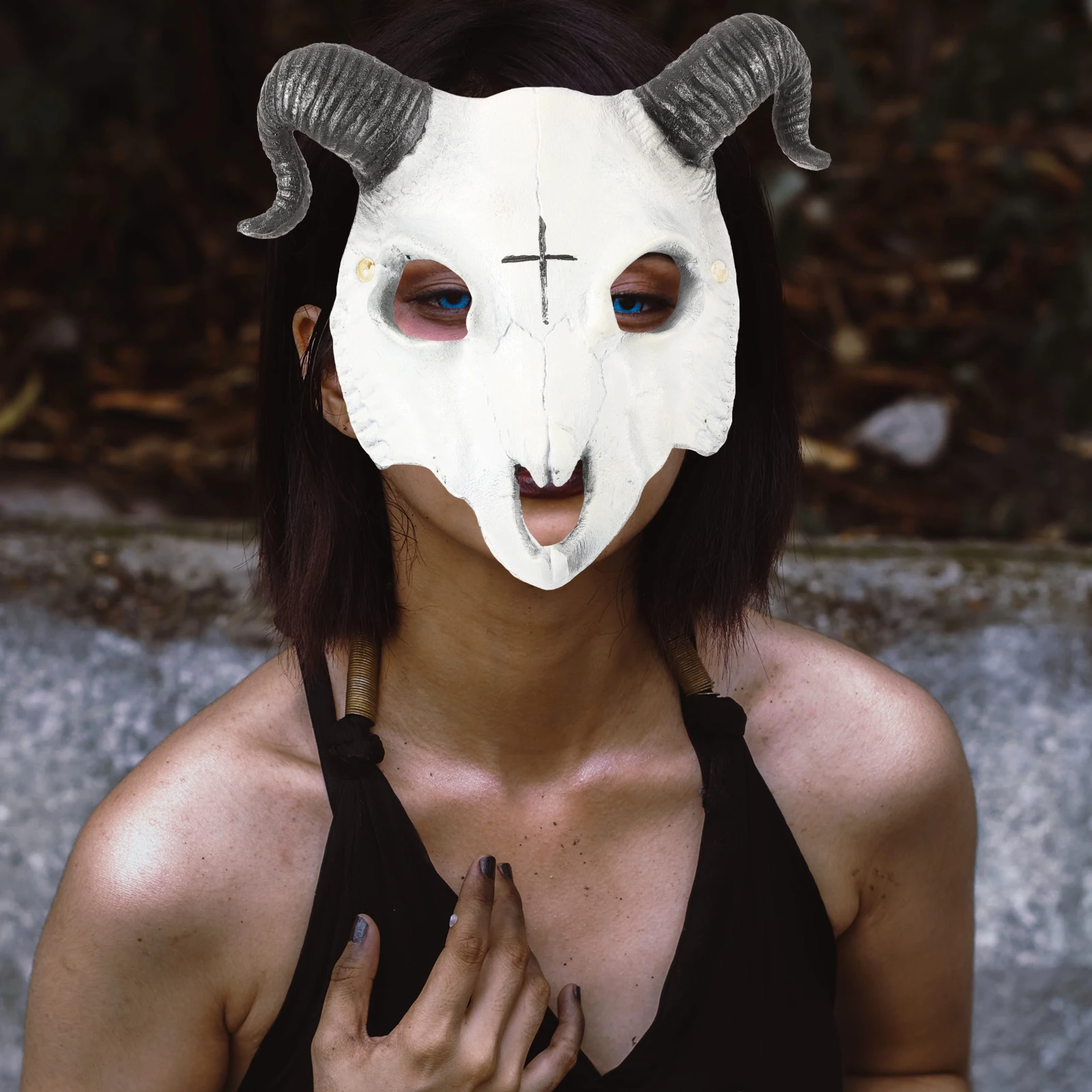 

3D Mask Masks Cosplay Funny Costume Cool Halloween Accessory Sheep Skull