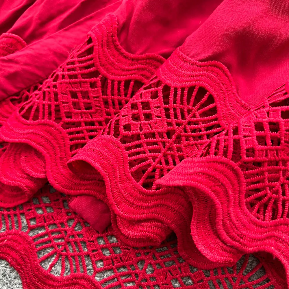 Chic vintage Single Breasted lace long sleeve pleated Elegant Fairy korean fashion Boho women clothing Long dress