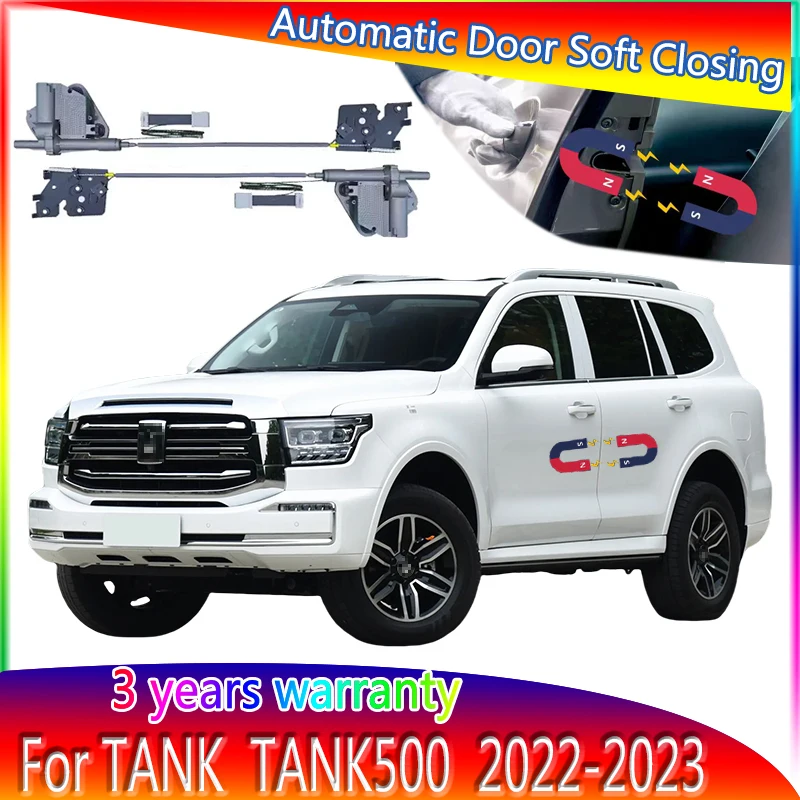 

4 шт., автомобильные умные электрические всасывающие двери, переоборудованные автоматические замки, мягкое закрытие, защита от защемления для TANK 500 2022-2023, автомобильные аксессуары