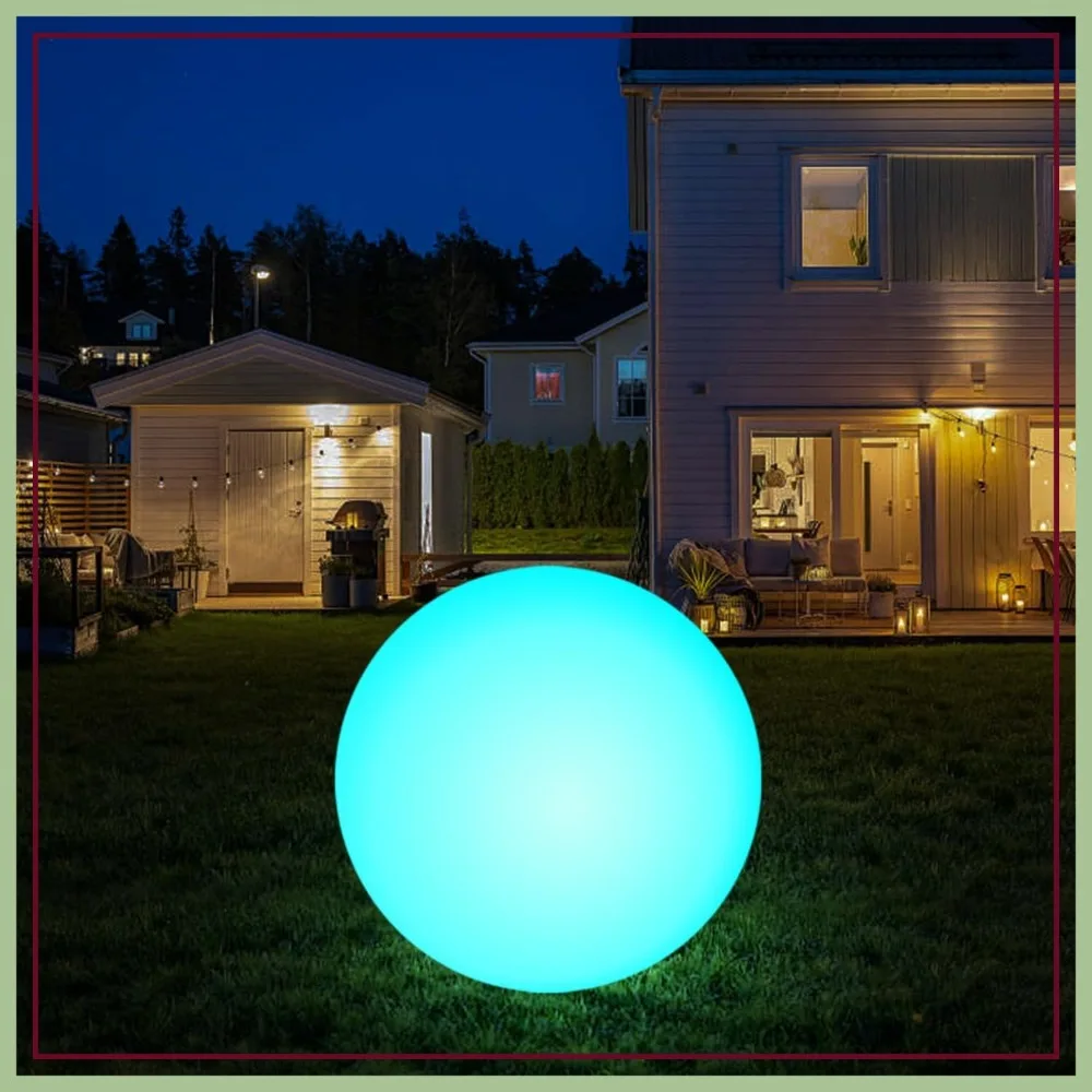 

12-Inch Solar LED Ball Light, Color Changing Globe, IP67 Waterproof for Garden Patio Pool Party Decoration