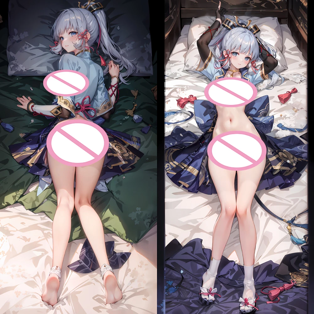 Original Game Kamisato Ayaka Genshin Impact Cosplay Cartoon Dakimakura Hing Body Pillow Case Otaku Long Cushion Cover Gift