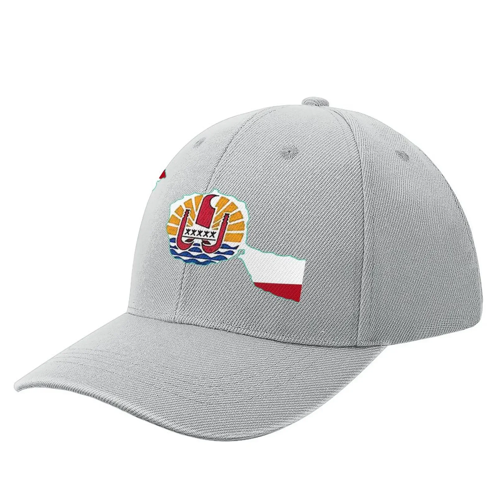 Tahiti Map with Tahitian Flag Baseball Cap Brand Man Caps Sports Caps Ladies Hat Men'S