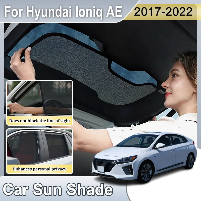 

Car Mesh Sunshades For Hyundai Ioniq AE Accessories 2017~2022 Shield Window Magnetic Sunshade Side Visor Windshield Sunscreen