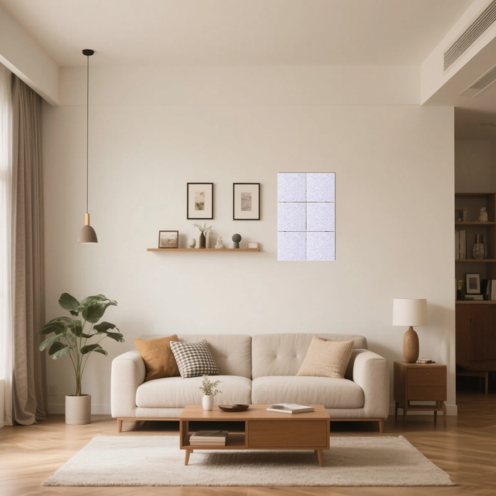 6 قطع من لوحات الحائط المصنوعة من البوليستر على شكل حرف V لامتصاص الصوت لمذكرة الفصول الدراسية في غرفة الاجتماعات المكتبية #1