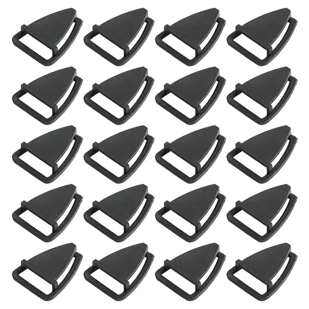 100Pcs Safety Buckles Triangle Plastic Replacement Hard Hat Strap Buckle Chin Strap Divider Compact Construction Hat