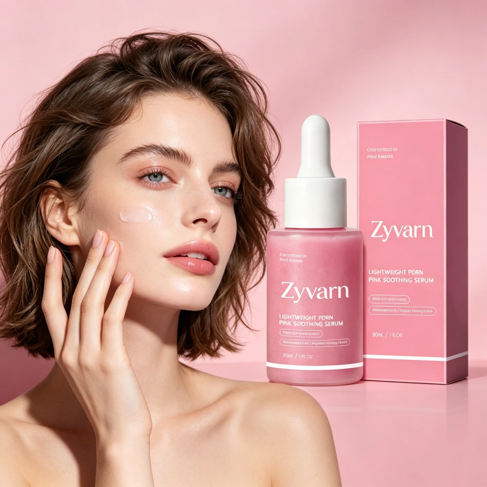 Suero Reparador Rosa PDRN con Extracto de Salmón, Fortalece la Barrera Cutánea, Calma la Piel Sensible, Mejora la Piel Opaca y Desigual, Esencia Facial Hidratante