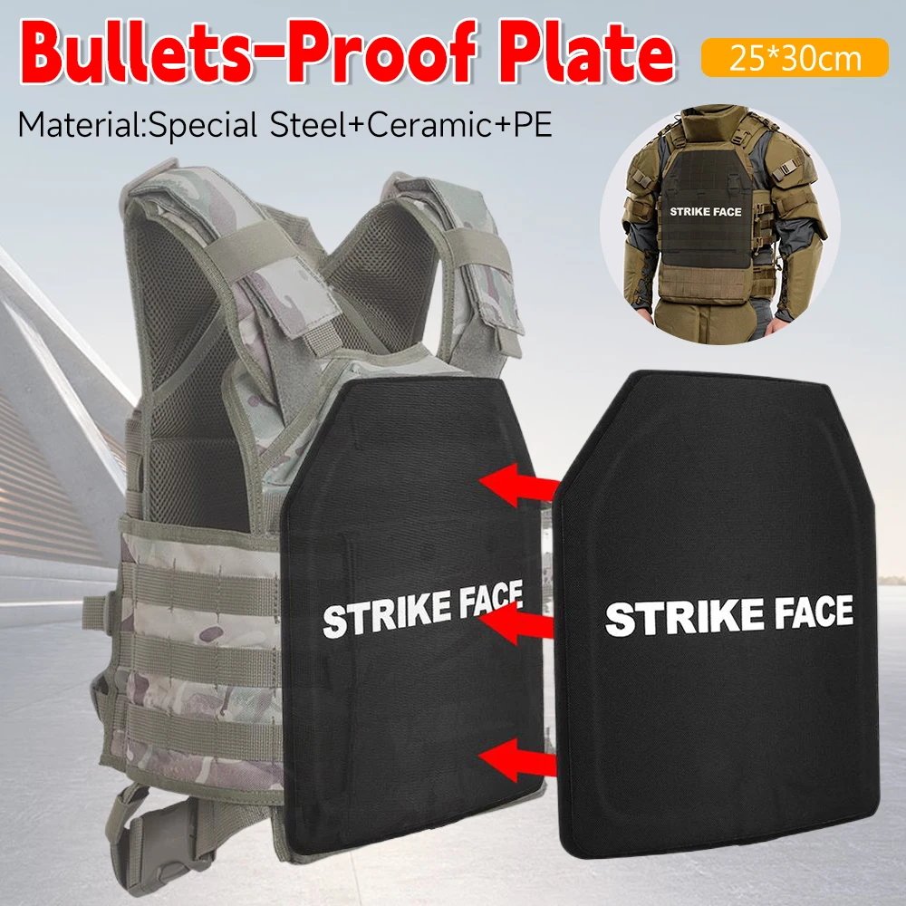 

1PC IIIA 10"x12" Anti Bullet Anti Stab Proof Composite Steel Plate For Tactical Safety Vest Ballistic Body Armour Board