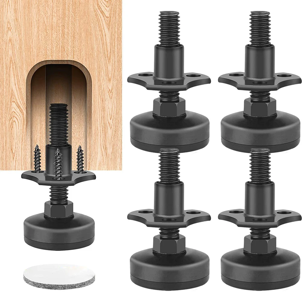 4PCS Adjustable Leveling Feet Heavy Duty Furniture Leveling Legs Furniture Leveling Feet for Cabinets Or Tables To Adjust Height