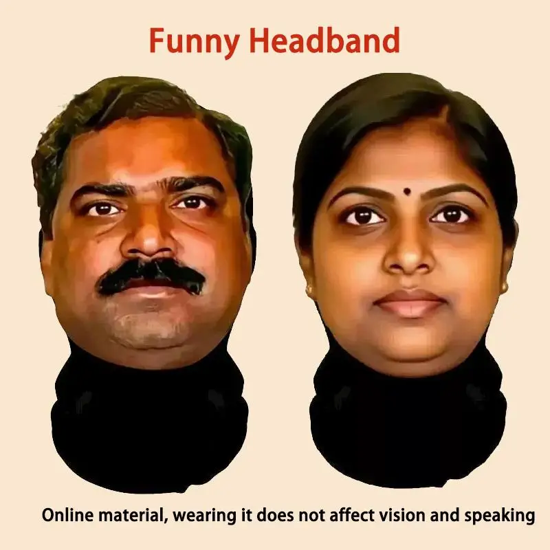 3D Funny Portrait Balaclava Multi Functional Outdoor Face Mask for Party Costume Cosplay Dress Up Halloween Novelty