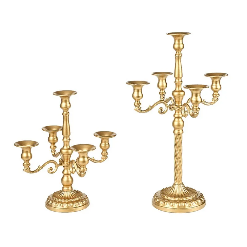 Vintage Metal Candle Holder Wedding Centerpiece Retro Home Decor Photo Prop Tabletop