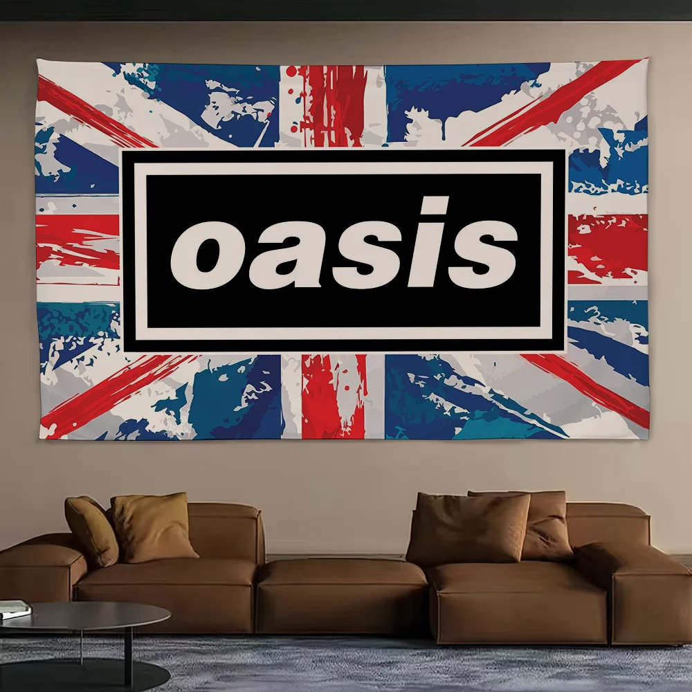 Band O-Oasis Rock Tapisserie Hintergrund Hängen Tuch Schlafzimmer Zimmer Dekor Ästhetische Tapisserie Wand Party