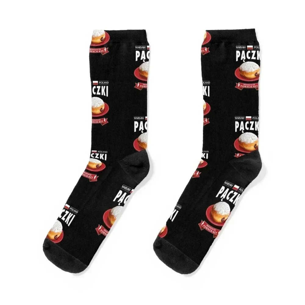 

Paczki Day Poland Fried Icing Filled Donut Fat Tuesday Lent Socks cycling new year FASHION custom Socks For Girls Men's