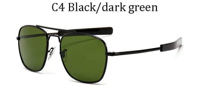 Mannen luxe Merk Designer Zonnebril Vintage mode Luchtvaart AO Zonnebril Voor Mannelijke Amerikaanse Leger Militaire Optische Glas /.\'[