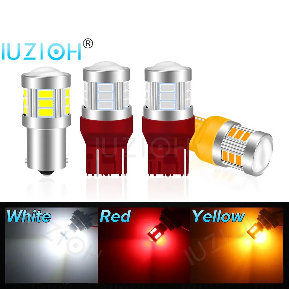 IUZIOH 2PCS R5W Led 1156 Bulb 1157 P21W BA15S T20 S25 7440 7443 BAY15D WY21W W21W P21/5W W21/5W Signal Light Lamp 12V 24V Car