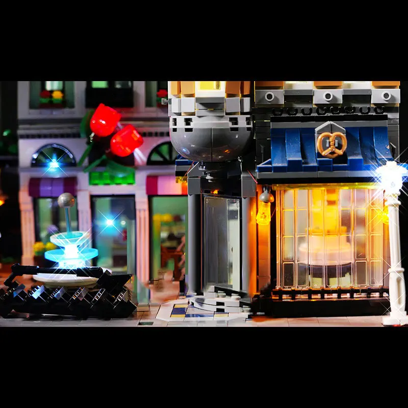 LED-lichtset voor LEGO 10255 montage vierkante lamp ideeën DIY cadeau (exclusief bouwstenen stenen kits sets model)