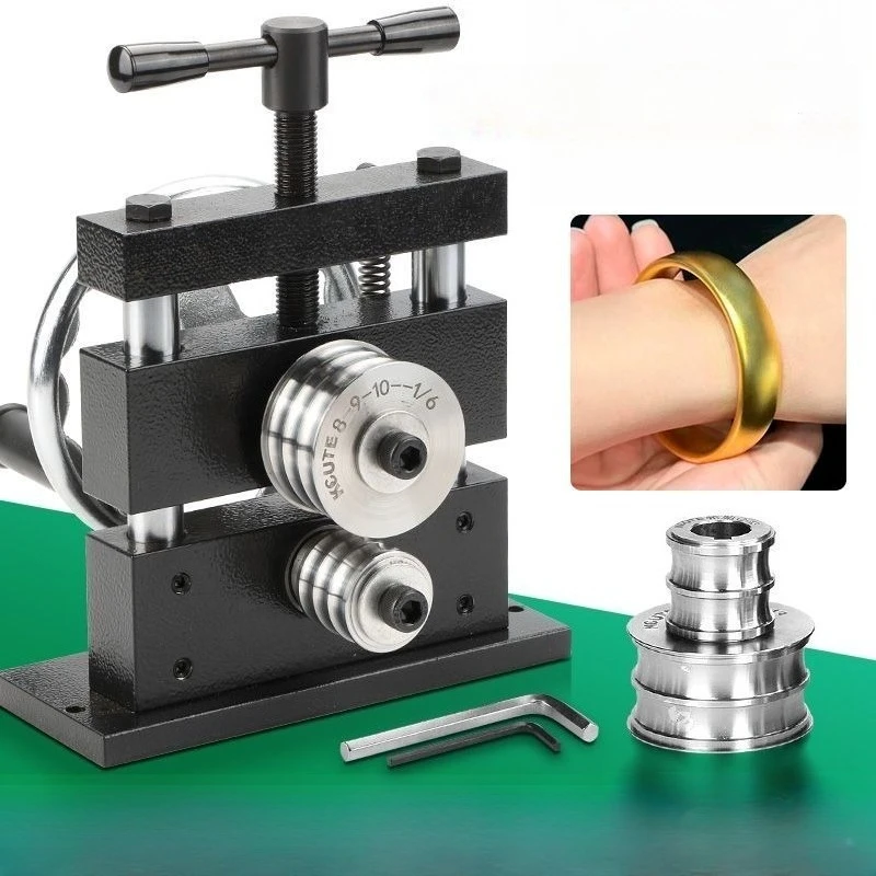 

Gold and silver bracelet shaping machine Concave convex loach back forming machine Hand crank Multi-slot bending machine Gold
