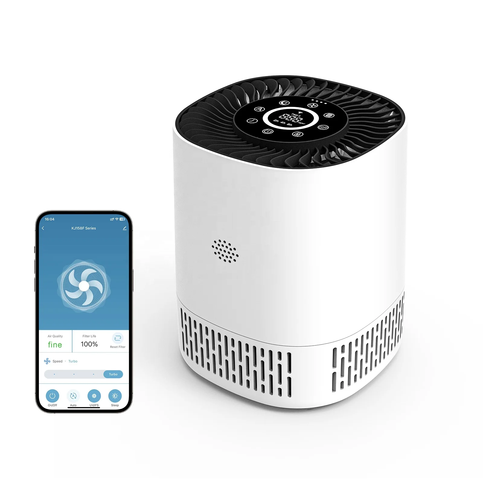 

2025 WiFi Smart Home Electric Air Purifier H13 Grade HEPA Filter 100 CADR Plastic USB US 24 Years Focus Manufacturer for Househo