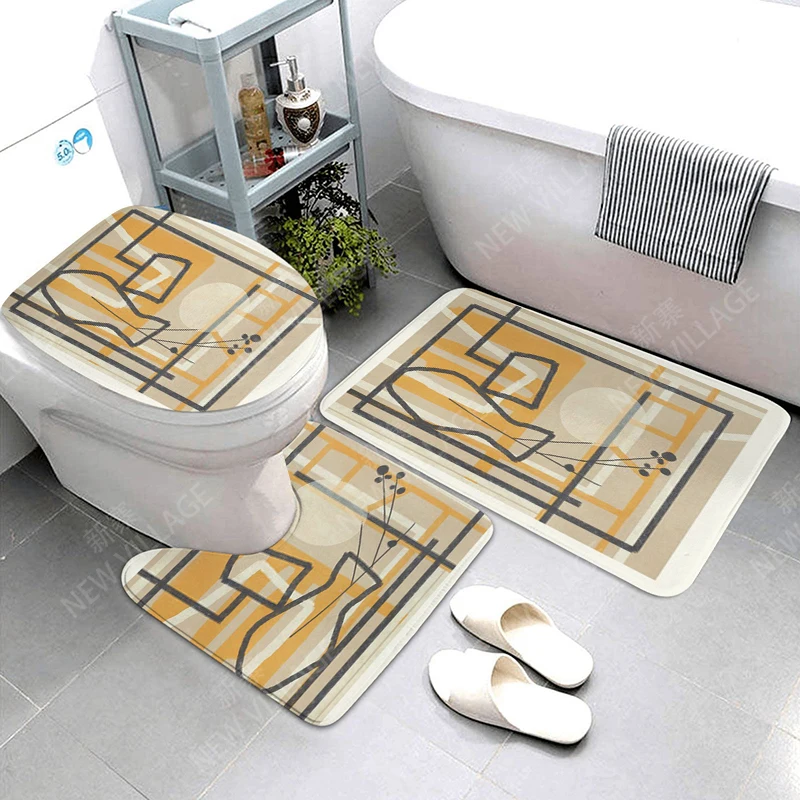 Anti-slip Bath Mat Bathroom Small Rug Shower Mat Decorative Absorbent Foot Mat Entrance Bathtub toilet rug Morandi Nordic Modern