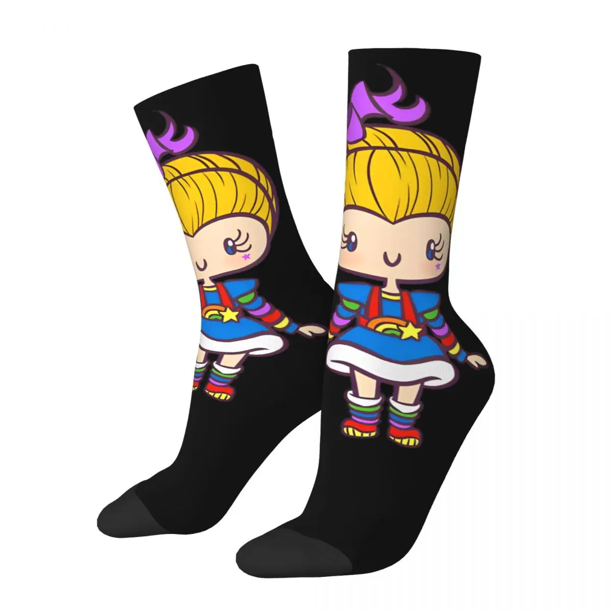 Rainbow Brite Socks Harajuku Stockings Spring Non Slip Men Socks Soft Design Outdoor Sports Socks