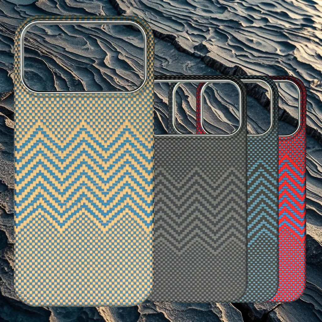 

Suitable for iPhone 17 Pro/Pro Max Kevlar Aramid Fiber Magnetic Attraction Ultra-Thin Anti-Fall Phone Case