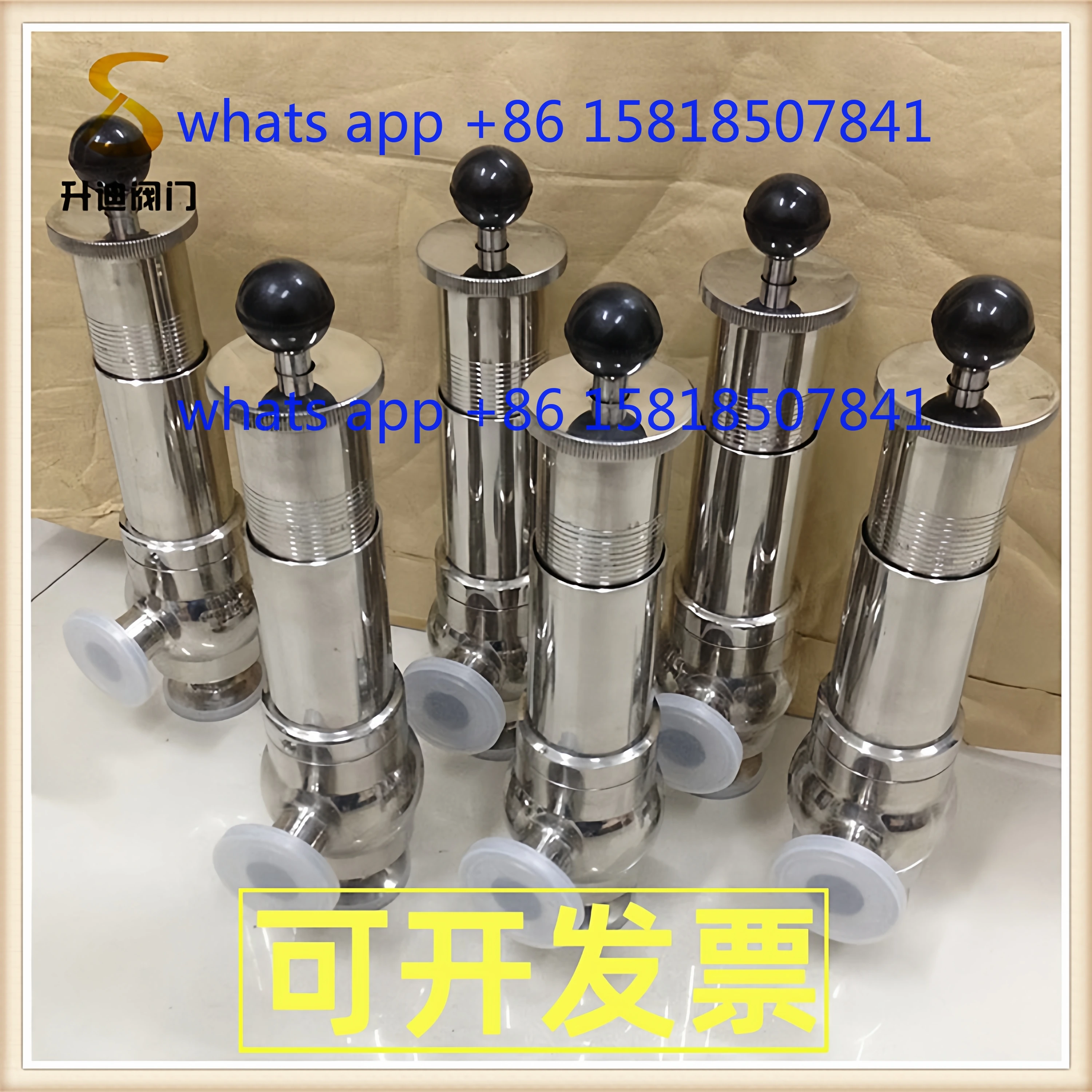 Ball handle clamp type sanitary safety valve, food grade graduated stainless steel quick-loading safety valve