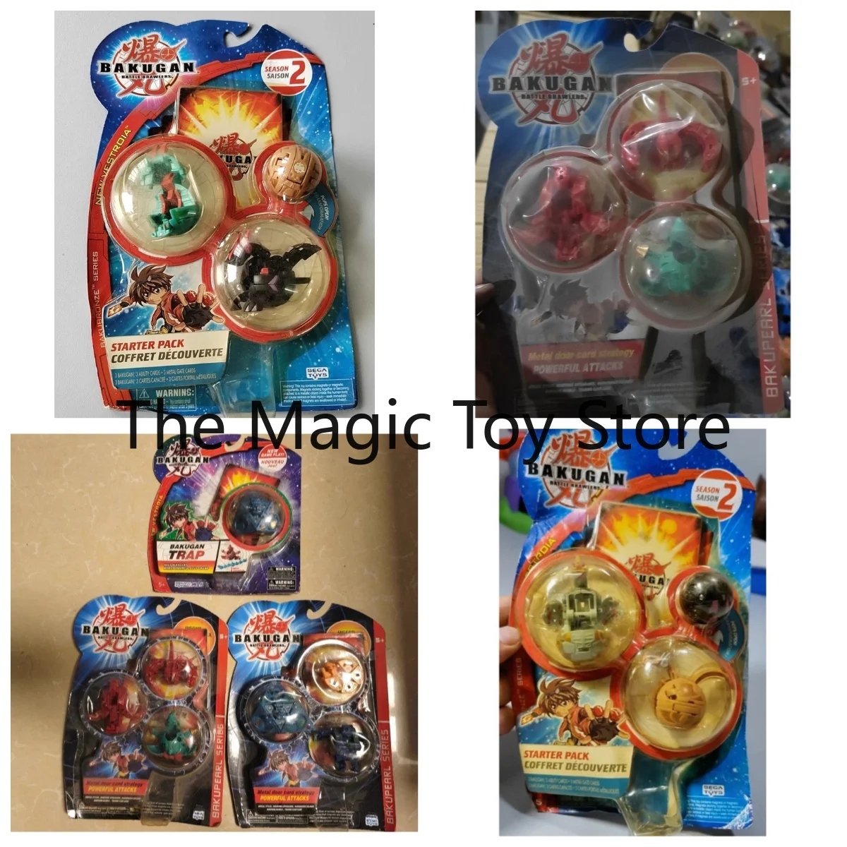 Figuras Soltas Oficiais Sega Originais de Bakugan: The Great Fusion - Conjunto de Figuras Colecionáveis 6 em 1 (Brinquedo de Presente)
