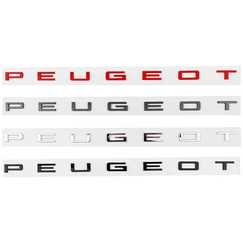 

ABS автомобильный задний багажник, эмблема с буквами, наклейка, этикетка для Peugeot 508 408X 3008 308 2008 408 4008 GT 5008 307 206 207 301, украшение