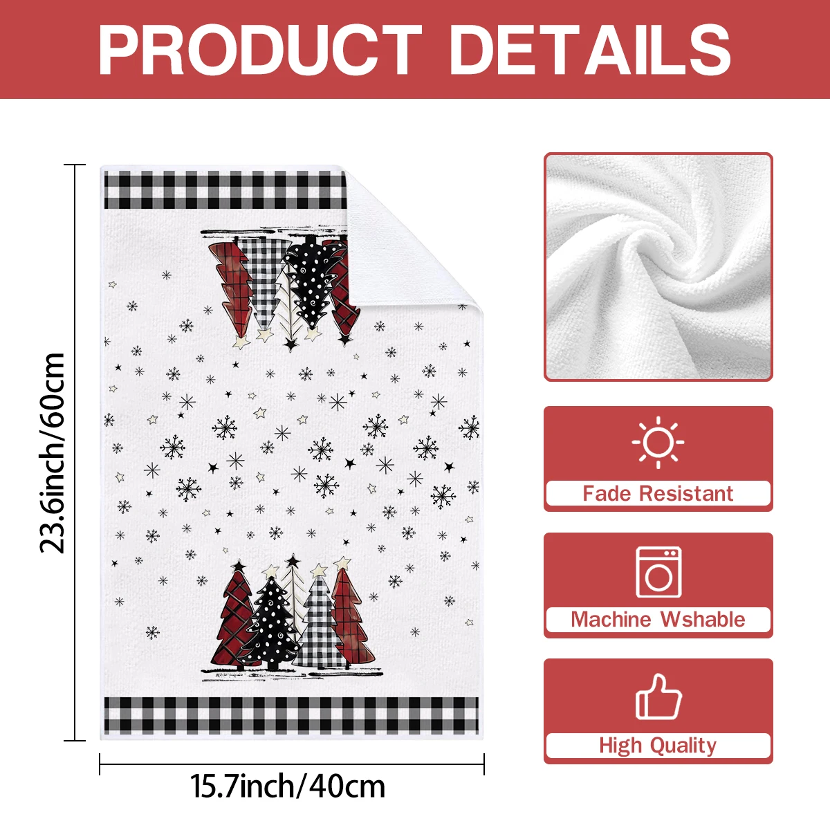 2/4pcs Christmas kitchen towels, Christmas tree and snowman patterned tea towels, suitable for kitchens and living rooms,