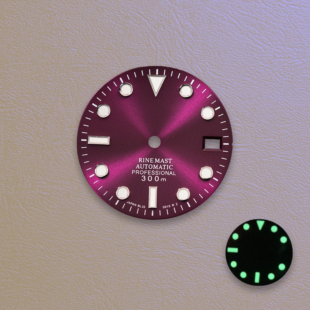 Sell Like Hotcakes 28.5mm S Logo Sub MARINE Dial Green Noctilucent Fit NH35/NH36/7S/4R Movement Watch Modification Accessories