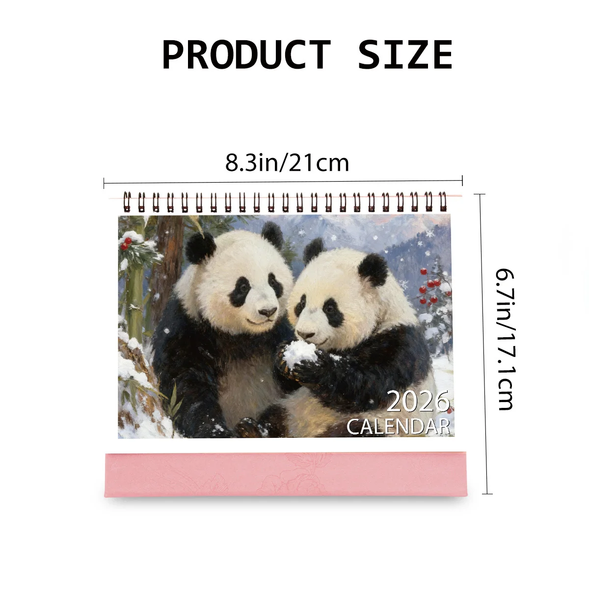 1 قطعة تقويم مكتبي لطيف على شكل باندا للاستخدام المكتبي والمنزلي مناسب لعشاق الباندا مثالي 2026 هدية السنة الجديدة #3