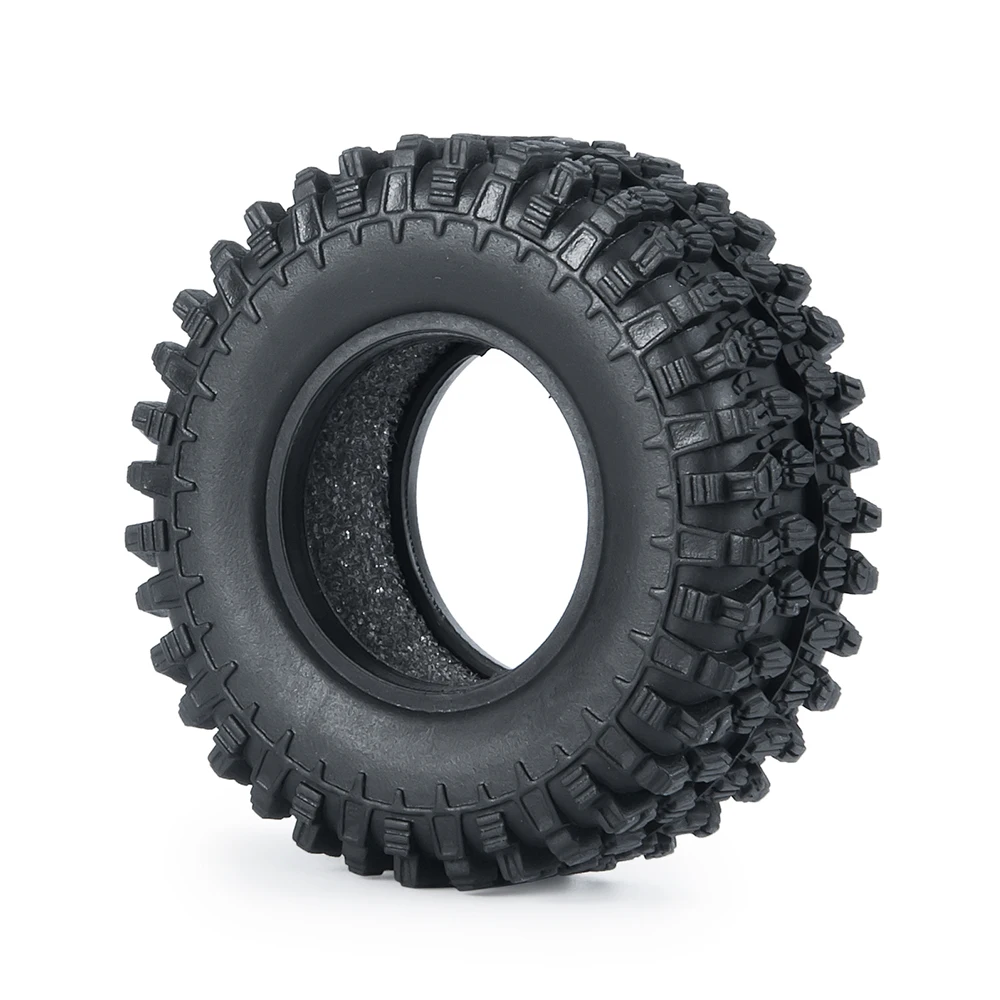 MIBIDAO 4Pcs 1.0inch 50/54mm Soft Rubber Tires for Axial SCX24 1/24 TRX4M 1/18 RC Crawler Car Model Upgrade Parts