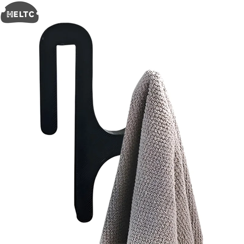 1PCS 3D Shower Door Towel Hook For 8mm Glass Doors Bathroom Hanger For Clothes Towel Bathrobes Laundry Dormitory Apartment
