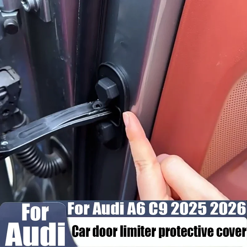 For Audi A6 C9 2026 Car Door Limiter Cover 4PCS Door Check Strap waterproof and rust proof Protective Cover Interior Accessories