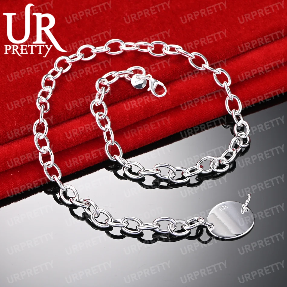 Collar de compromiso con dije  - 925 Sterling Silver Chain Necklace Men reseña y precio