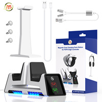 Magnetic Dual charging Dock station For P5/P5 Edge controller Multifunctional charging storage VR2 headphone stand with cable