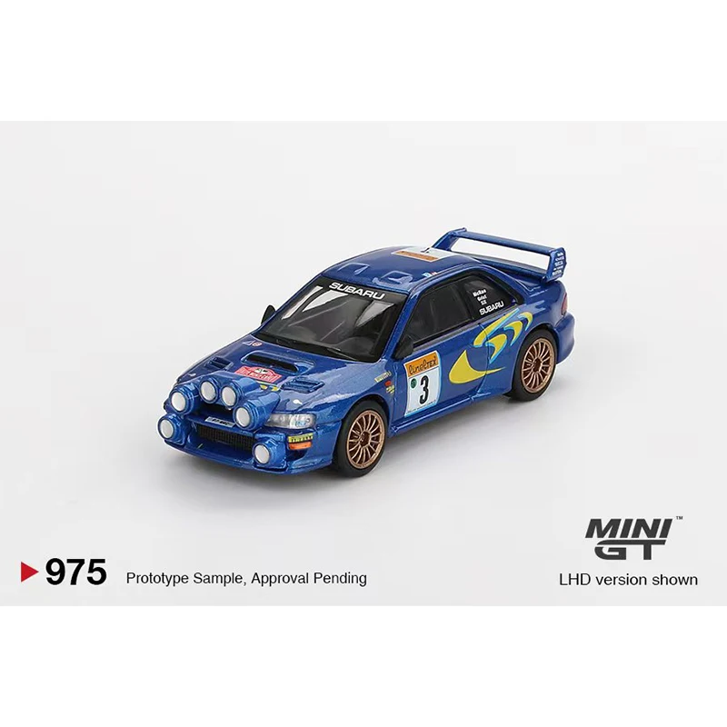 PreSale MINIGT 975 1:64 Subaru Impreza WRC 1998 Rally Monte Carlo 3rd Place #3 Diecast Diorama Car Model Toys