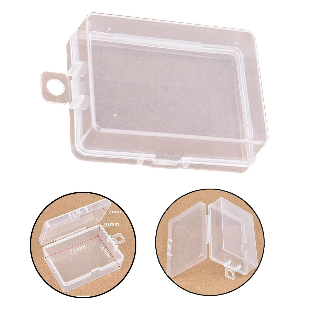 Storage Box Rectangle Shaped Clear Plastic Container for Safe and Secure Storage of Jewelry and Small Accessories