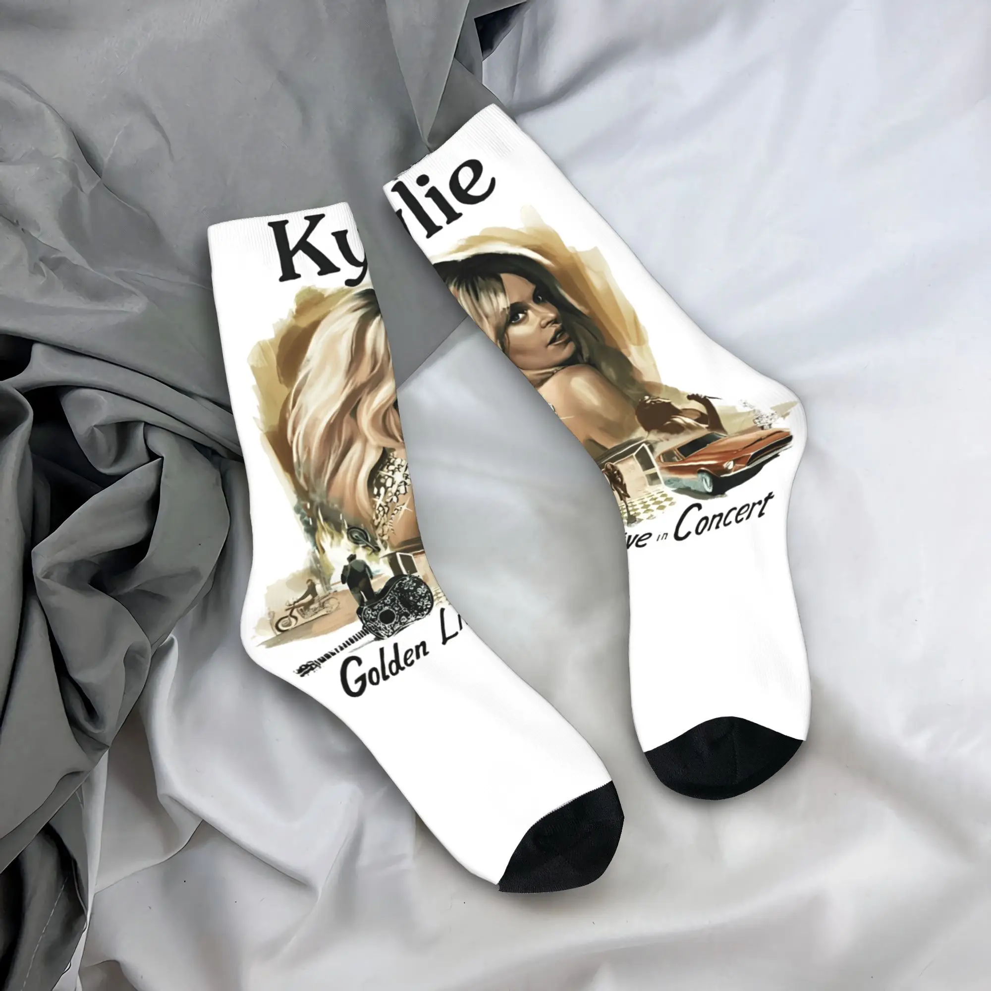 

Kylies Minogues Socks ALBUM MUSIC Novelty Stockings Winter Anti-Slip Men's Socks Breathable Design Cycling Socks