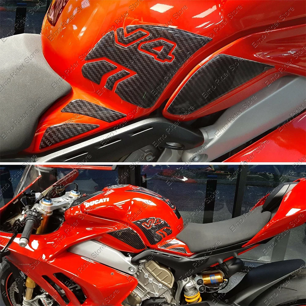 Für ducati panigale v4 e v4s 2017-2018 motorrad 3d harz schutz aufkleber zubehör tank pad kit aufkleber