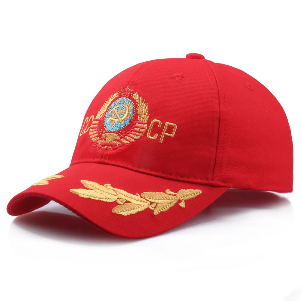 Casquette de baseball de style emblème national russe, casquette Snapback unisexe, chapeau Hip Hop réglable, coton rouge noir, CCCP, URSS, mode, 2021