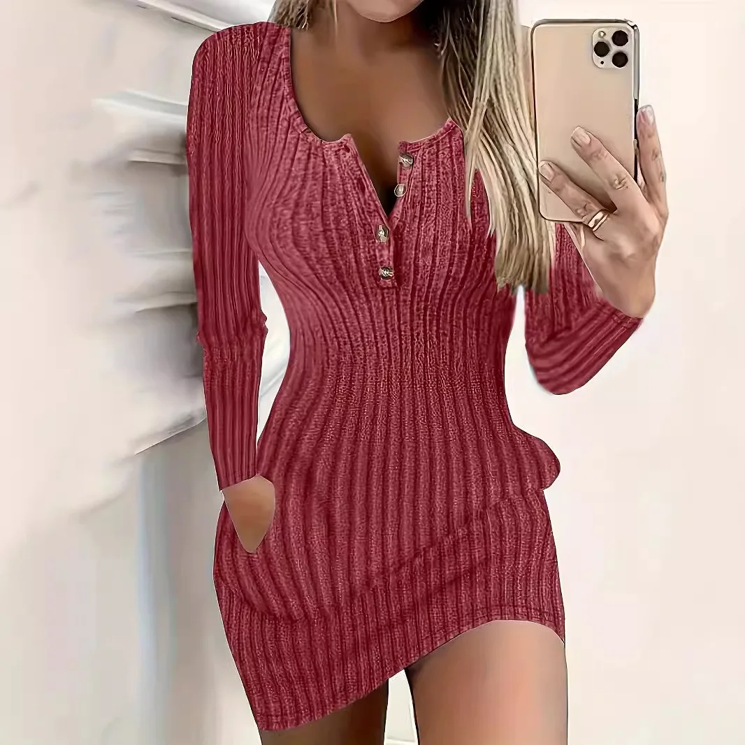 #85 Latest Ribbed Knit Dress Offers